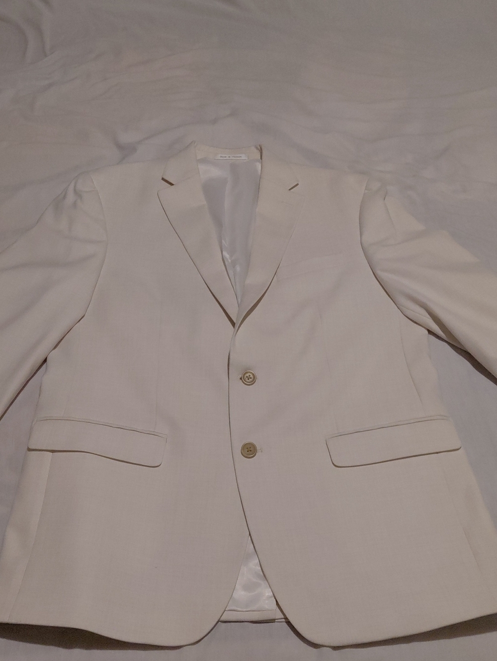 Chaps Cream Men's Two-Button Blazer